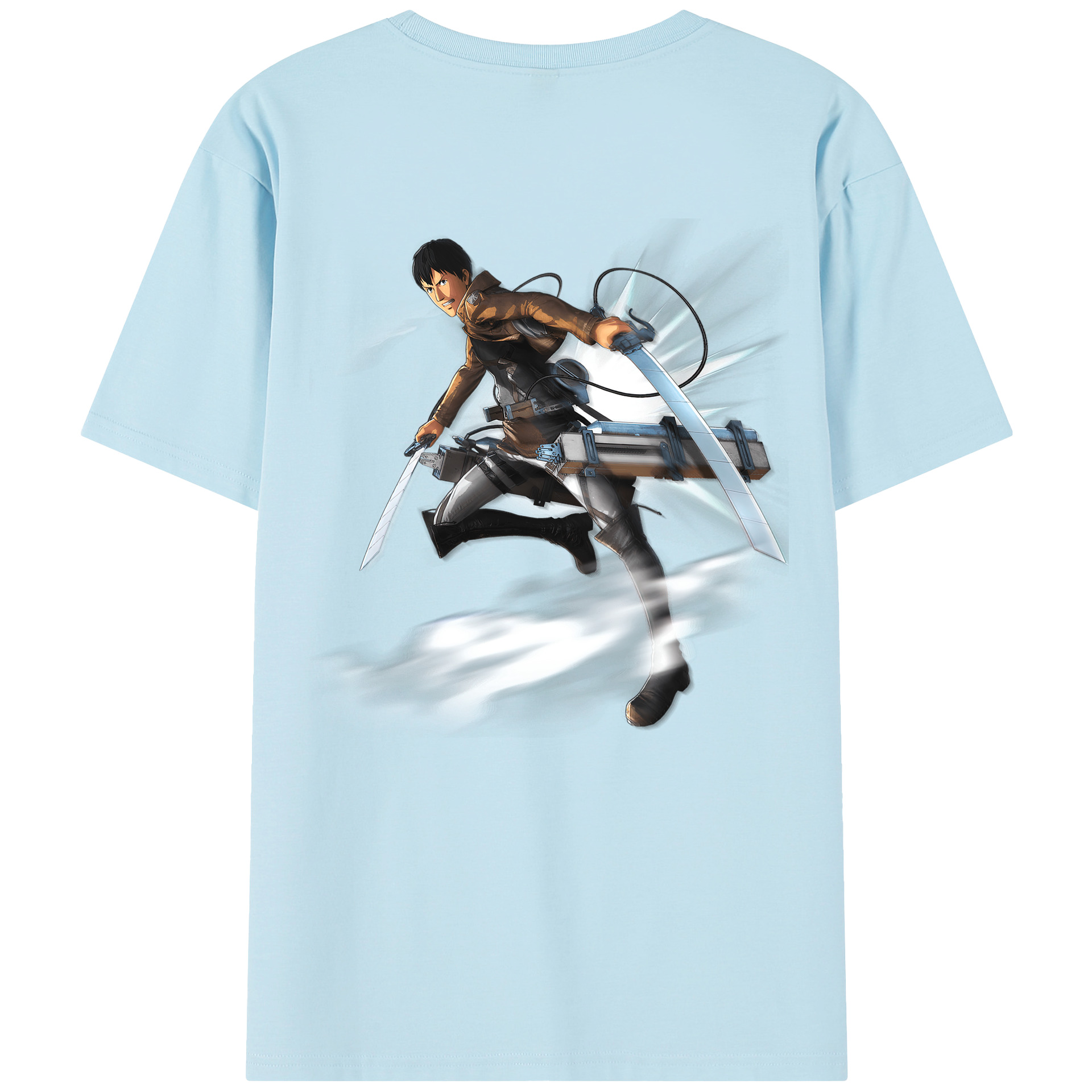 （画像用） 進撃の巨人 ベルトルト・フーバー Attack on Titan Bertholdt Hoover 綿100％半袖Tシャツ（背面プリント）